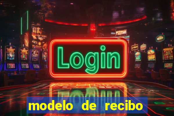 modelo de recibo de pagamento word